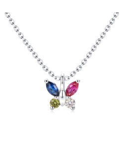 Butterflies Silver Necklace SPE-5811